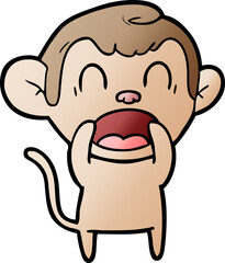 shouting cartoon monkey