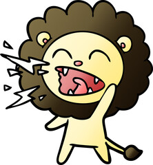 cartoon roaring lion