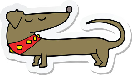 sticker of a cartoon dog