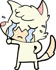 crying fox cartoon