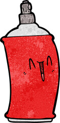 cartoon happy spray can