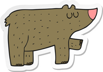 sticker of a cartoon bear