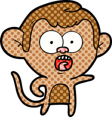 cartoon shocked monkey