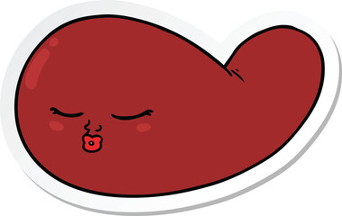 sticker of a cartoon gall bladder © lineartestpilot