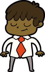 Fototapeta premium cartoon happy boy