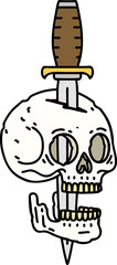 tattoo in traditional style of a skull
