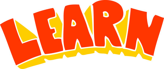 flat color illustration of learn symbol
