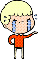 cartoon man crying