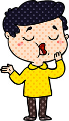 cartoon man talking