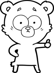 nervous polar bear cartoon