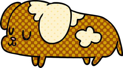cartoon illustration kawaii of a cute dog