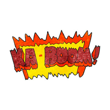 recommend clip art: freehand textured cartoon comic book explosion