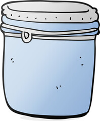 freehand drawn cartoon jar
