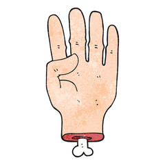 freehand textured cartoon hand