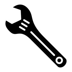 Vector Design Wrench Icon Style