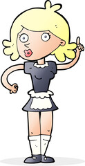 cartoon surprised maid
