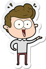 sticker of a cartoon man