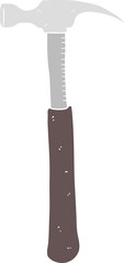 flat color illustration of hammer