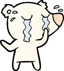 Obraz premium cartoon crying polar bear