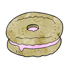 freehand textured cartoon biscuit