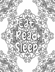 Printable mandala coloring sheet for adults and kids with an inspirational quote for personal growth