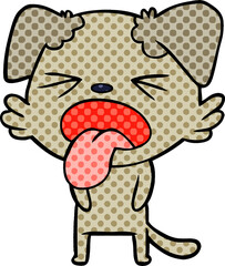 cartoon disgusted dog