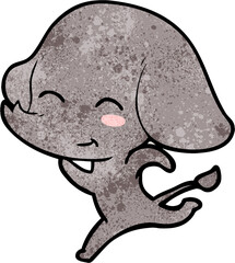 cute cartoon elephant running
