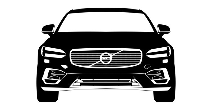 recommend clip art: Agadir, Morocco- May, 2023: VOLVO S90 car silhouette vector car.	
                    