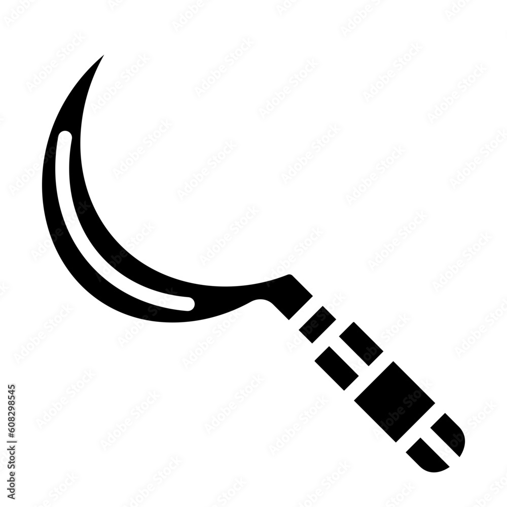 Poster vector design sickle icon style