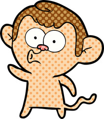 cartoon hooting monkey