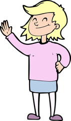 cartoon woman