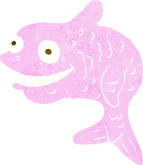 cartoon happy fish