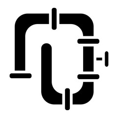 Vector Design Pipeline Icon Style