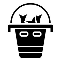 Vector Design Bait Bucket Icon Style