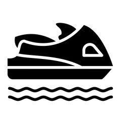 Vector Design Jet Ski Icon Style