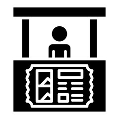 Vector Design Ticket Counter Icon Style