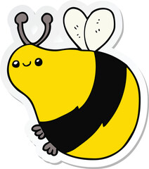 sticker of a cartoon bee