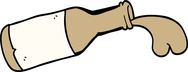 cartoon doodle bottle of chocolate milk