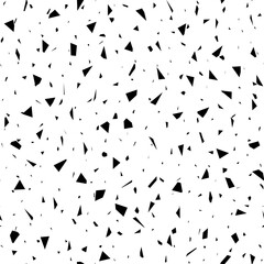 Vector Seamless Particles Pattern on White Background. Big Explode Flash, Cartoon Explosion, Star Burst.