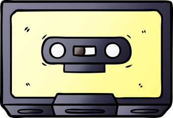 cartoon old cassette tape