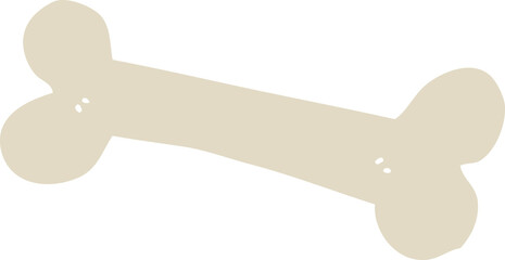 flat color style cartoon bone