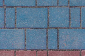 Gray sidewalk tile street stone city road abstract urban pattern color red blue pink design texture paving background