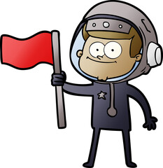 happy astronaut cartoon © lineartestpilot