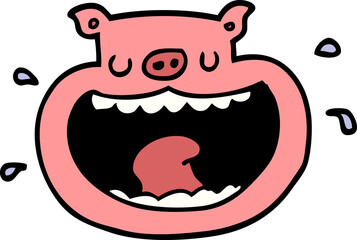cartoon obnoxious pig
