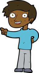 Fototapeta premium cartoon man pointing