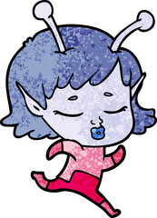 cartoon alien girl