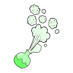 freehand drawn cartoon chemical reaction