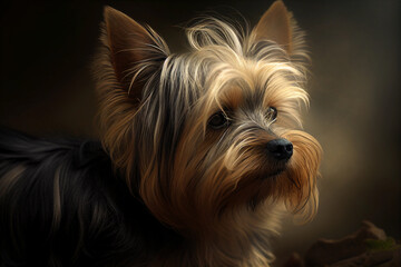 Fototapeta premium Yorkshire terrier dog. AI Generated