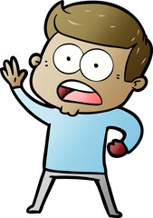 cartoon shocked man