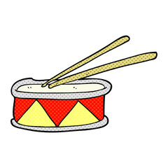freehand drawn cartoon drum